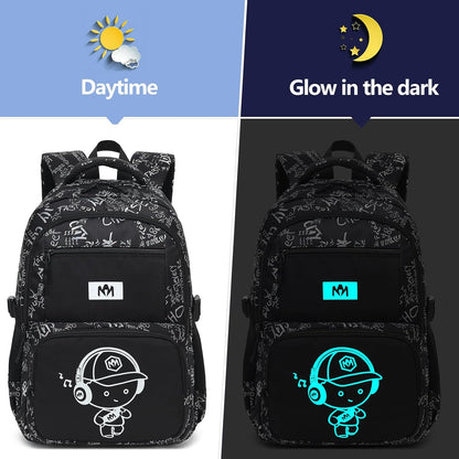 Kids Backpack Boys Camo Bookbag Teens Elementary School Bag Daypack Travel Back Pack Middle School (Grey Letter)