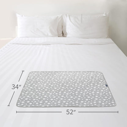 Bed Pads Washable Waterproof, 52" X 34" Incontinence Bed Pads, Waterproof Bed Pad & Pee Pad, Perfect for Kids, Adults, the Elderly and Pets