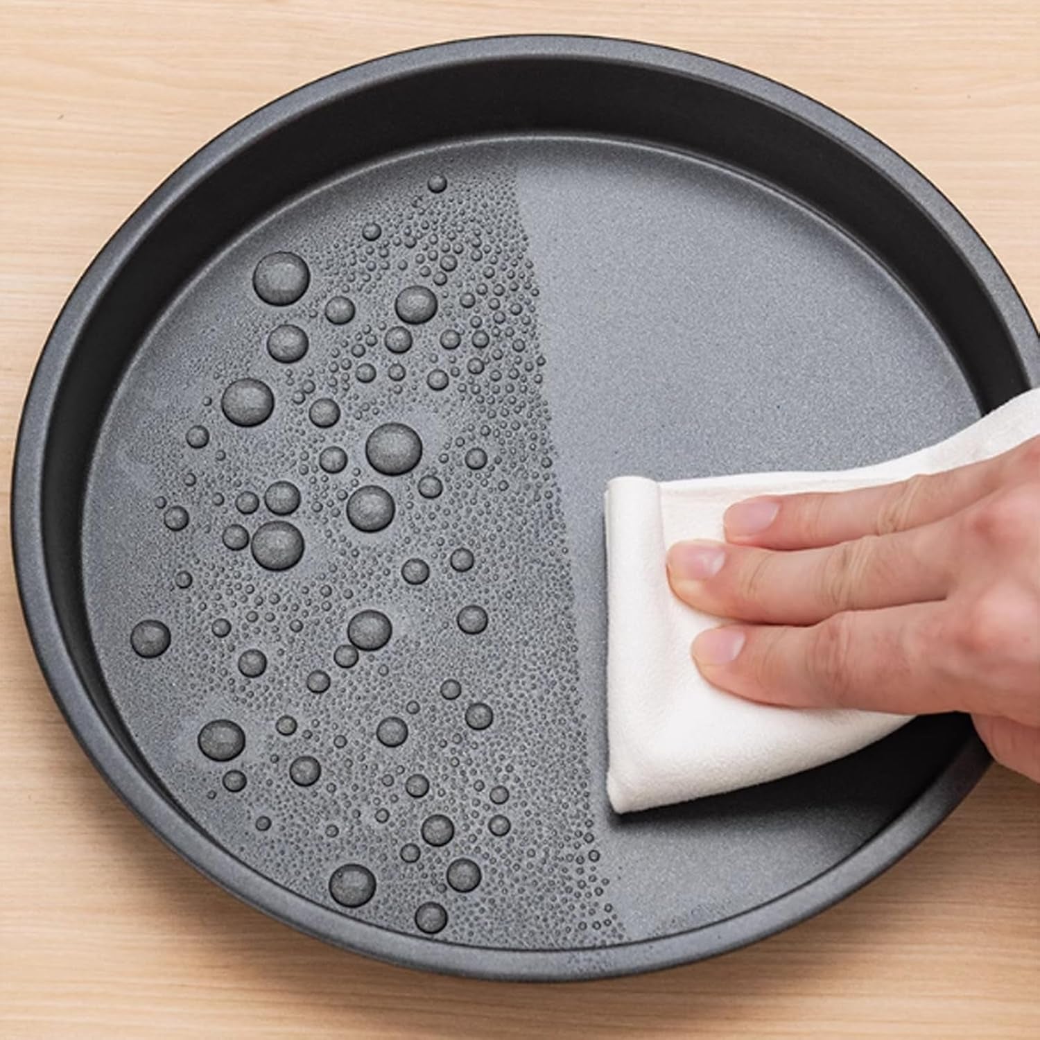 9Inch Black Non-Stick Dish Pizza Pan-Baking Pan Pizza Baking Tray- Heavy-Duty Pizza Dish Non-Stick Baking Sheet for Oven (3)