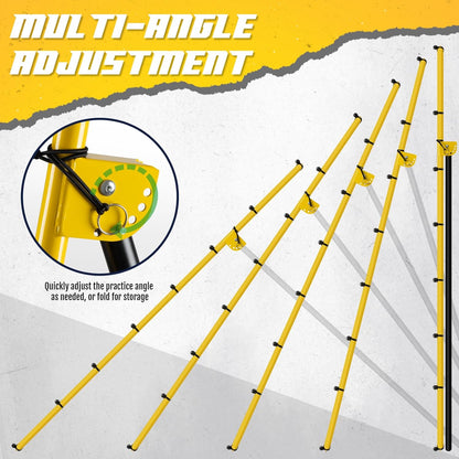 Volleyball Rebounder Net, Volleyball Training Equipment, Bounce Back Net for Volley Ball Practice with 5 Adjustable Rebound Angles 7X4 Ft