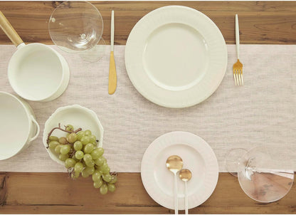 Linen Table Runner 72 Inches Long - Athena, 100% Pure Linen Light Natural Table Runner 14 X 72 Inch for Dining, Summer