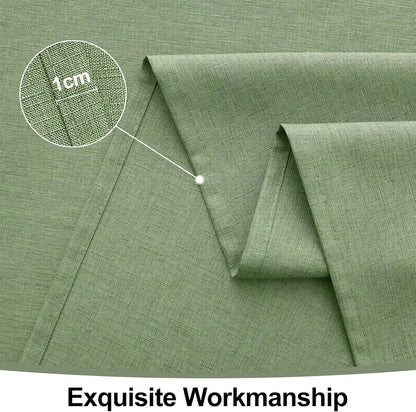 Rectangle Table Cloth Linen Textured, Waterproof Spillproof Anti-Wrinkle Burlap Tablecloth, Washable Decorative Fabric Table Cover for Dining, Party, Banquet, 52 X 70 Inch, Sage Green