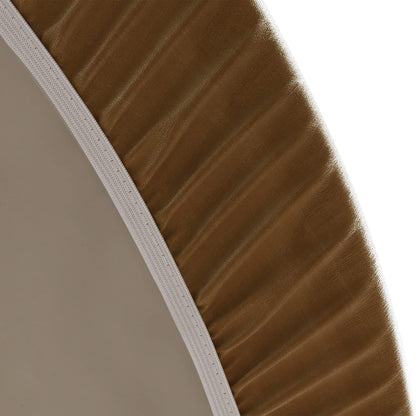 Fitted round Table Cloth, Reversible Waterproof Stain Resistant Elastic Stretch Tablecloth, Wipe Clean Table Cover for Outdoor/Indoor Use, Fits round Tables up to 40" - 44" Diameter, Coffee