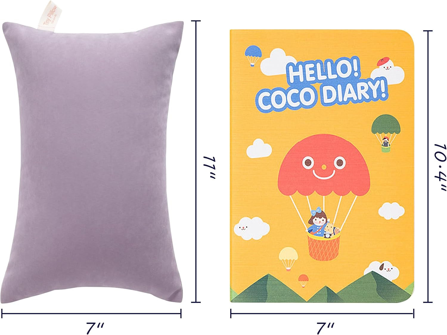 2 Pack Microfiber Tiny Pillows - 11X7 Inches, Soft Small Pillows for Sleeping, Traveling, and Napping in Lavender