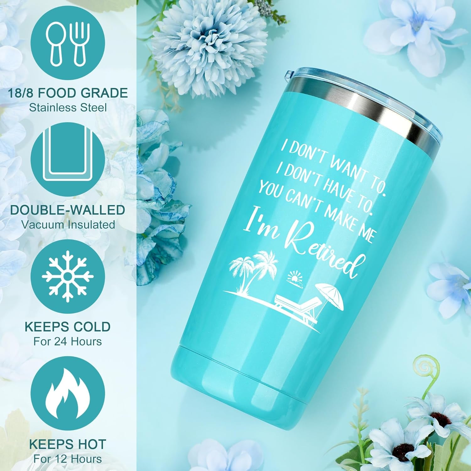 Elegant Retirement Gift Basket for Women 2025 - Thoughtful Retirement Gifts for Coworkers, Teachers, Nurses, Friends, Bosses, Moms, Grandmas, and Retirees, Featuring a 20oz Tumbler, Greeting Card, and "The Queen Has Retired" Socks