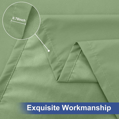 2 Pack 6 Foot Rectangle Elastic Fitted Tablecloth, Waterproof Fabric Table Cover, Washable Polyester Table Cloth for Picnic, Camping, Outdoor (Sage Green, 30" X 72")
