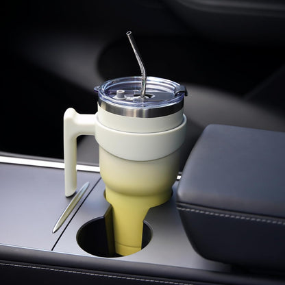 20 Oz Tumbler with Handle and Straw Stainless Steel Insulated Tumbler Cups for Water or Ice Coffee,Lavender Green