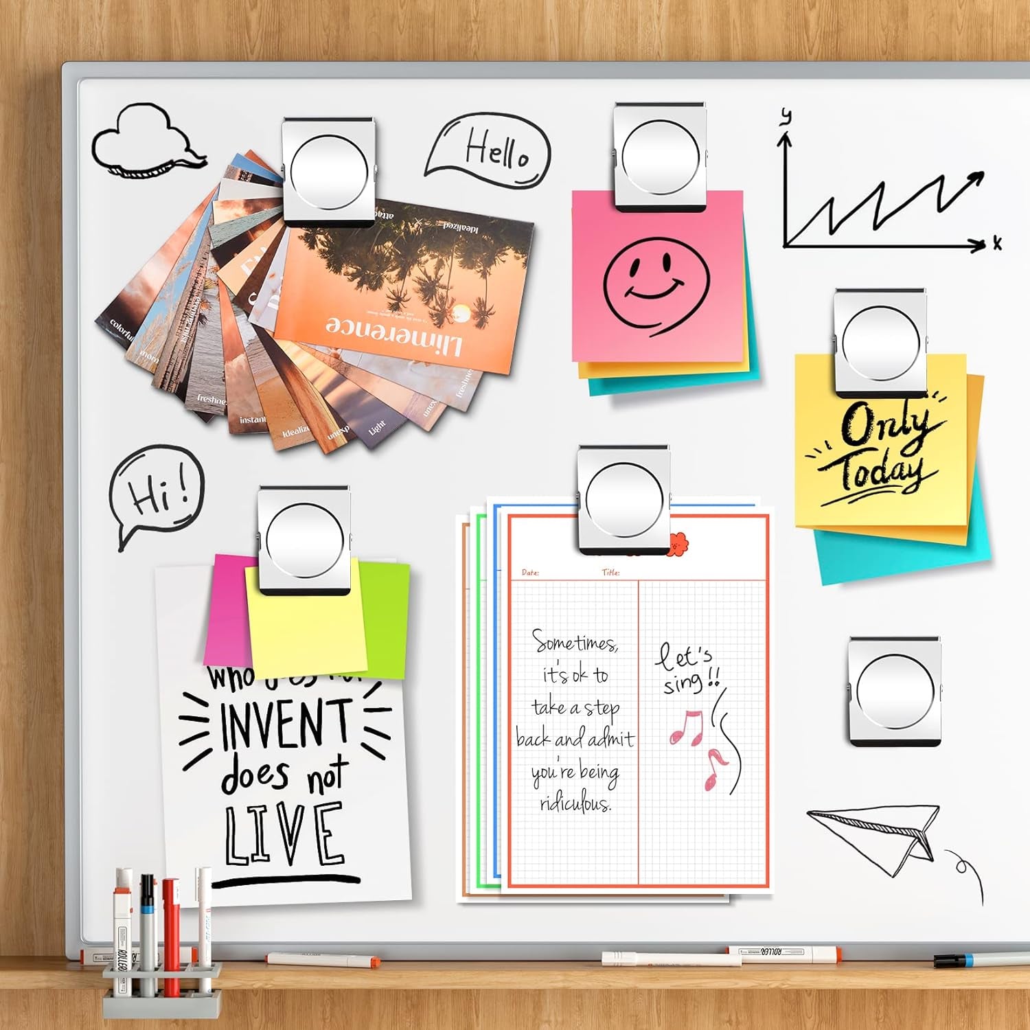 2 Pack Extra Large Magnetic Clips Heavy Duty, 2.2 Inch Heavy Duty Fridge Magnets Clips, Clips Magnet, Magnets with Clips, Strong Magnet Clips for Whiteboard, Refrigerator, Office Magnets