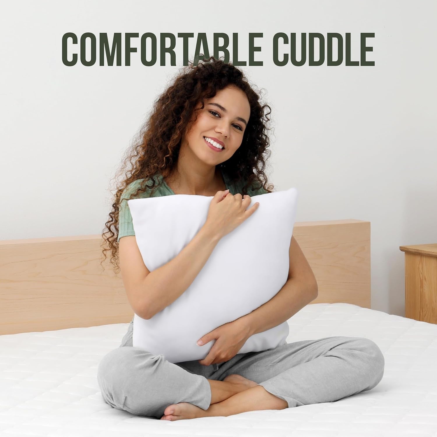 Decorative Throw Pillow Insert (18 X 18 Inches, White) – Set of 1, Ideal for Sofa, Couch, and Bed