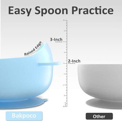 Stainless Steel Baby Bowls with Suction, 2-In-1 SUS304 Toddlers Bowl & Removable Silicone Suction Kids Bowl, anti Scald Non Toxic Snack Container for Baby Food Feeding, 4 Colors Set