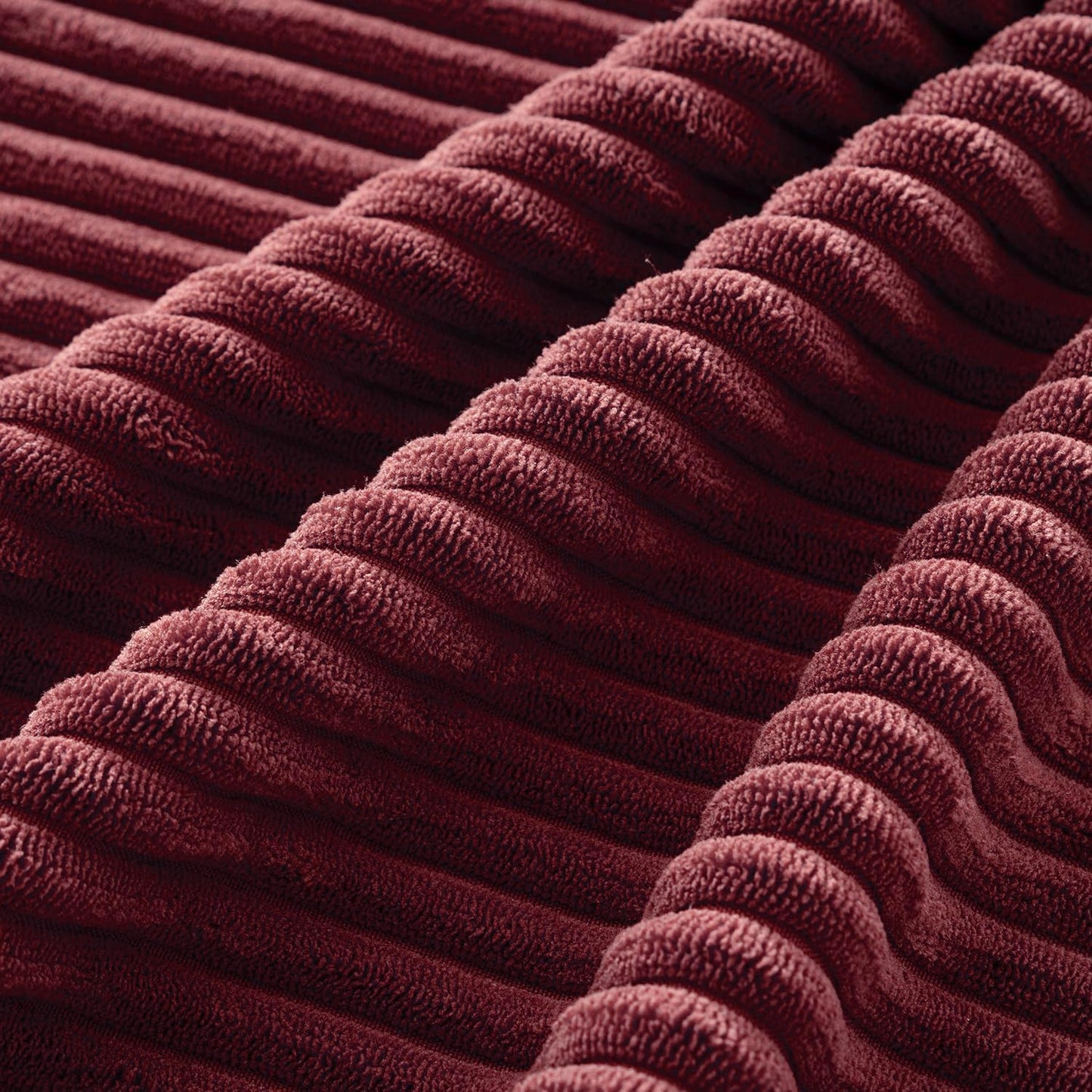 Boho Farmhouse Throw Pillow Covers 16X16 Inch Set of 4 Mordern Nordic Cushion Covers Soft Corduroy Christmas Home Decor for Couch Bed Sofa Living Room Burgundy