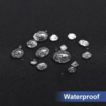 round Fabric Fitted Tablecloth, Elastic Waterproof Oil Proof Table Cloth, Washable Polyester Table Cover Fits 36"-44" round Tables for Outdoor Picnic Dinner, Black