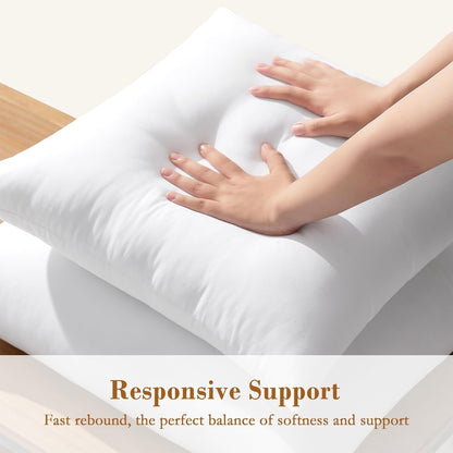 ® 12X12 Pillow Inserts, 2 Pack down Alternative Square Form Sham Stuffer, Fluffy Soft Decorative Pillows for Couch, Sofa, Bed and Home Decor