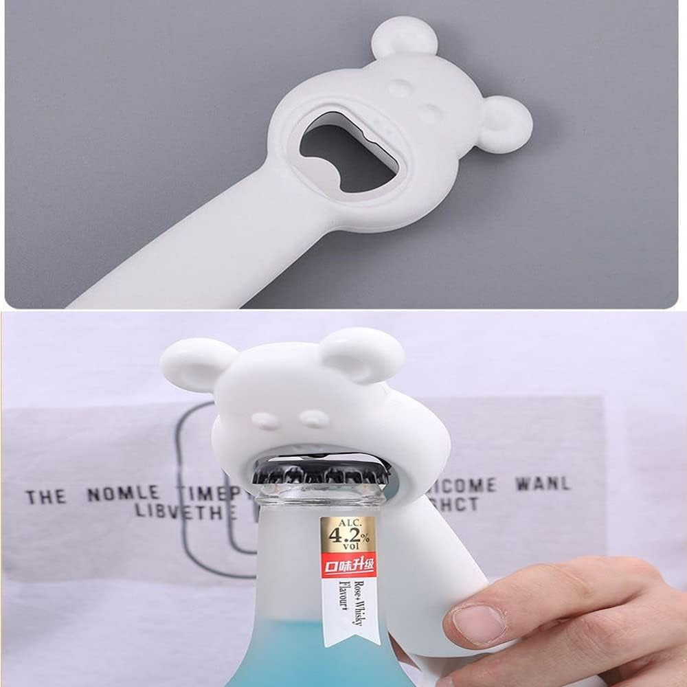 New 4 in 1 Multi Function Can Opener Bottle,Multi Kitchen Tool for Jelly Jars,Wine, Beer and Other,Bottle Opener to Protect the Nail Use for Children,Elderly and Arthritis Sufferers (2Pcs)