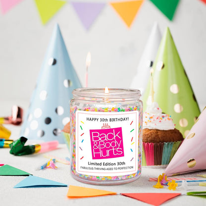 30Th Birthday Decorations Gifts for Her Him, Happy 30Th Birthday Candle Gift for Women Men, Funny 30 Years Old Ideas- Vanilla Candles