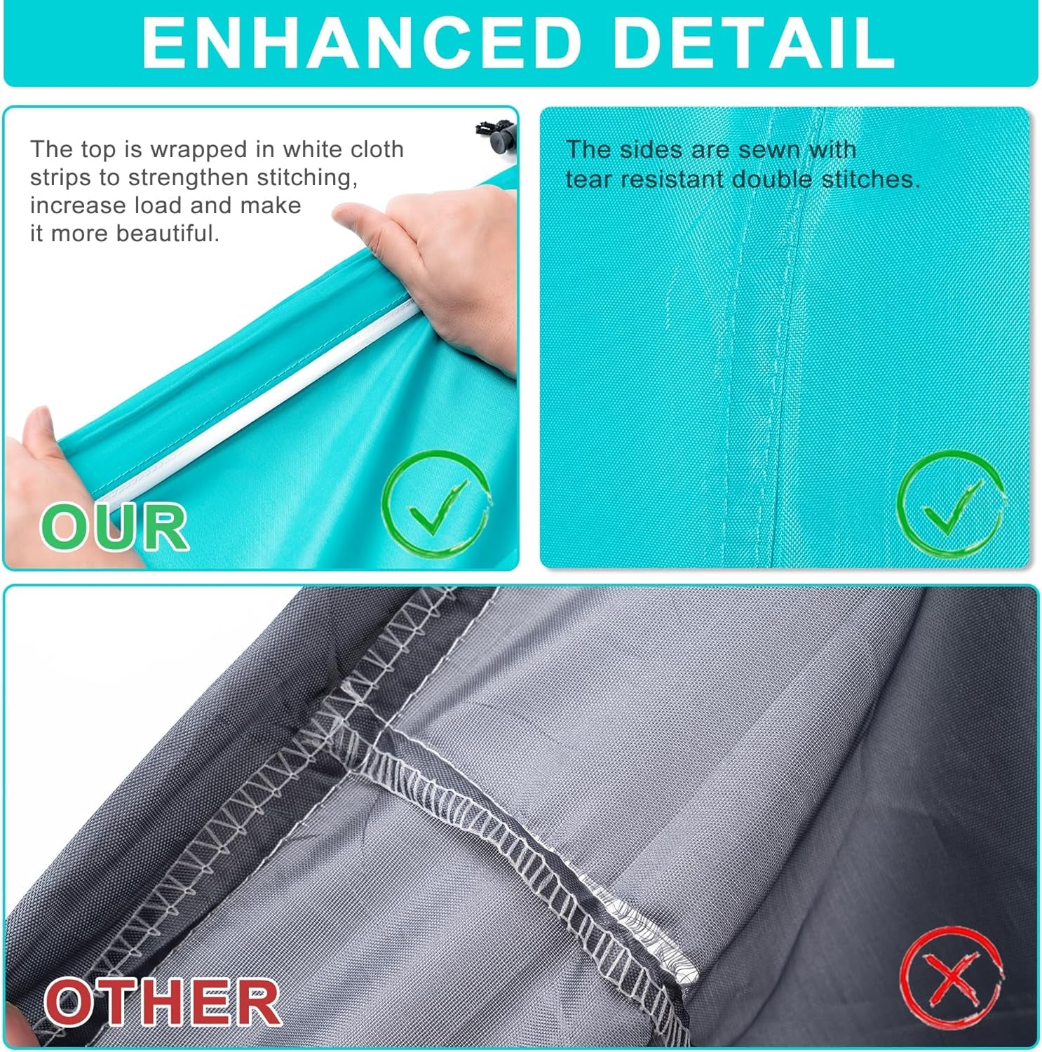 2 Pack XL Travel Laundry Bag, Machine Washable Dirty Clothes Organizer with Drawstring,Large Enough to Hold 4 Loads of Laundry, Easy Fit a Laundry Hamper or Basket Travel Essentials 24" X 36"