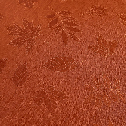 Fall Table Runner - 13X72 Inch Autumn Leaves Damask for Harvest Parties and Thanksgiving Dinner, Rust