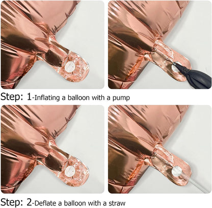 Rose Gold Birthday Decorations for Girls - Happy Birthday Banner, Fringe Backdrop, Rose Gold Balloons, Foil Letters Balloons, Decoracion De Cumpleaños Para Mujer for 13Th,18Th,21St,30Th,40Th,50Th