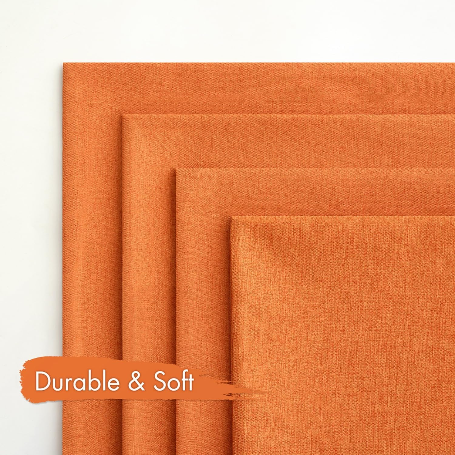 Fall Pack of 4 Decorative Bright Orange Throw Pillow Covers Linen Waterproof Pillow Covers Outdoor Farmhouse Cushion Cases for Halloween Patio Garden Tent Balcony Couch Sofa 18X18 Inch