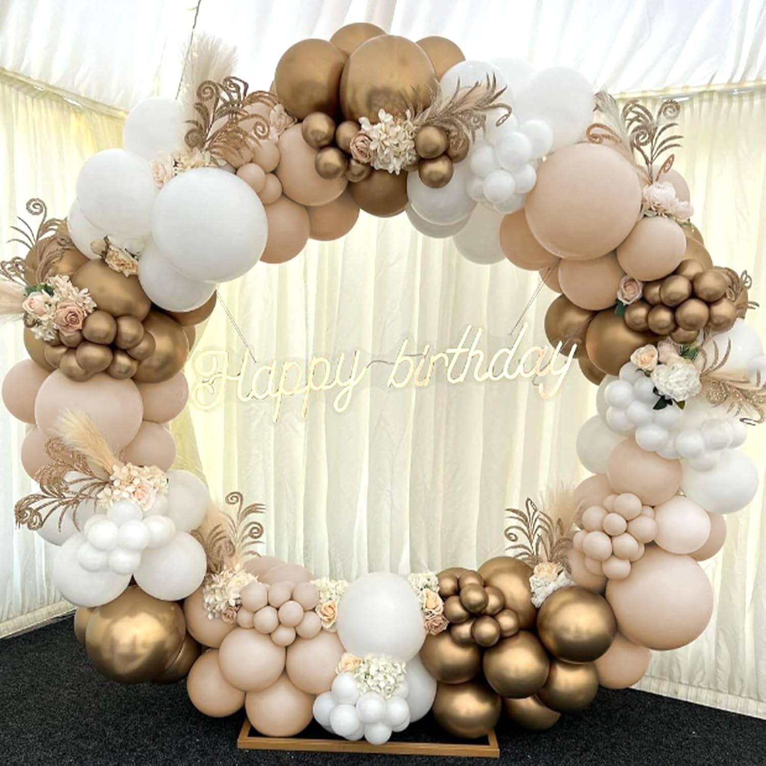 110Pcs Nude Balloon Arch Garland Kit, 18 12 10 5 Inch Apricot Balloons Different Sizes for Birthday Party Decorations
