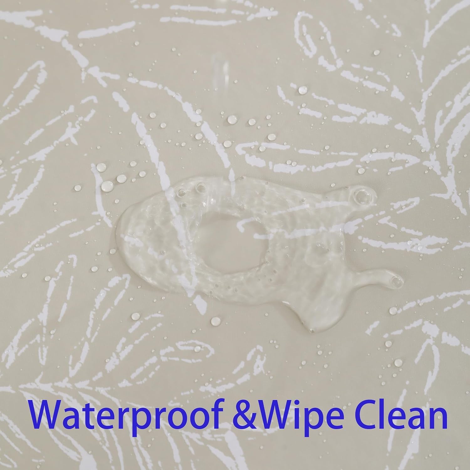 Heavy Duty Vinyl Tablecloth with Flannel Backing Waterproof Oil-Proof Plastic Table Cloth Stain-Resistant Wipeable Rectangle or Square Table Cover for Indoor and Outdoor (Beige Leaf,54X54 Inch)