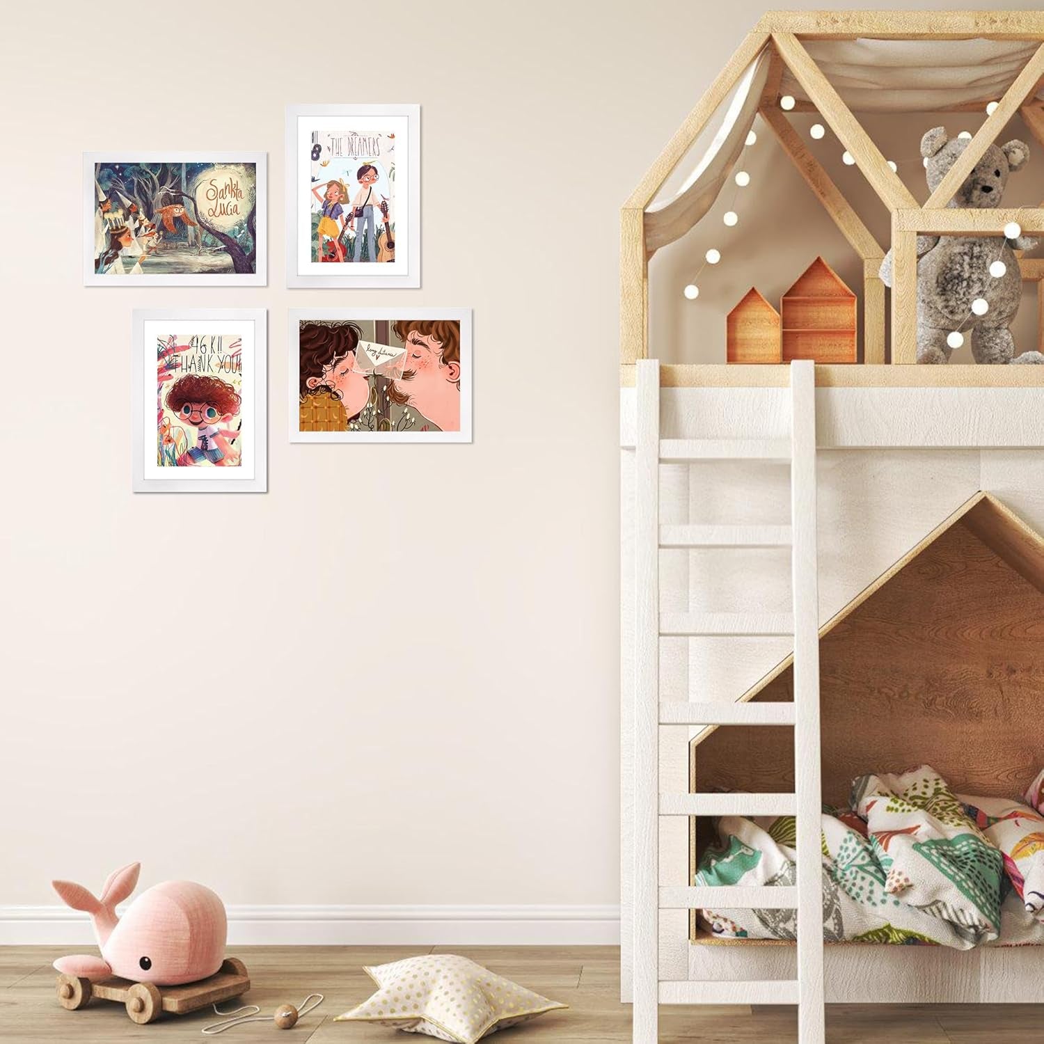 5X7 Picture Frame, White Photo Frame with HD Plexiglass, Display Pictures 4X6 with Mat or 5X7 without Mat Multi Picture Frames Collage for Tabletop or Wall Display, 2 Pack