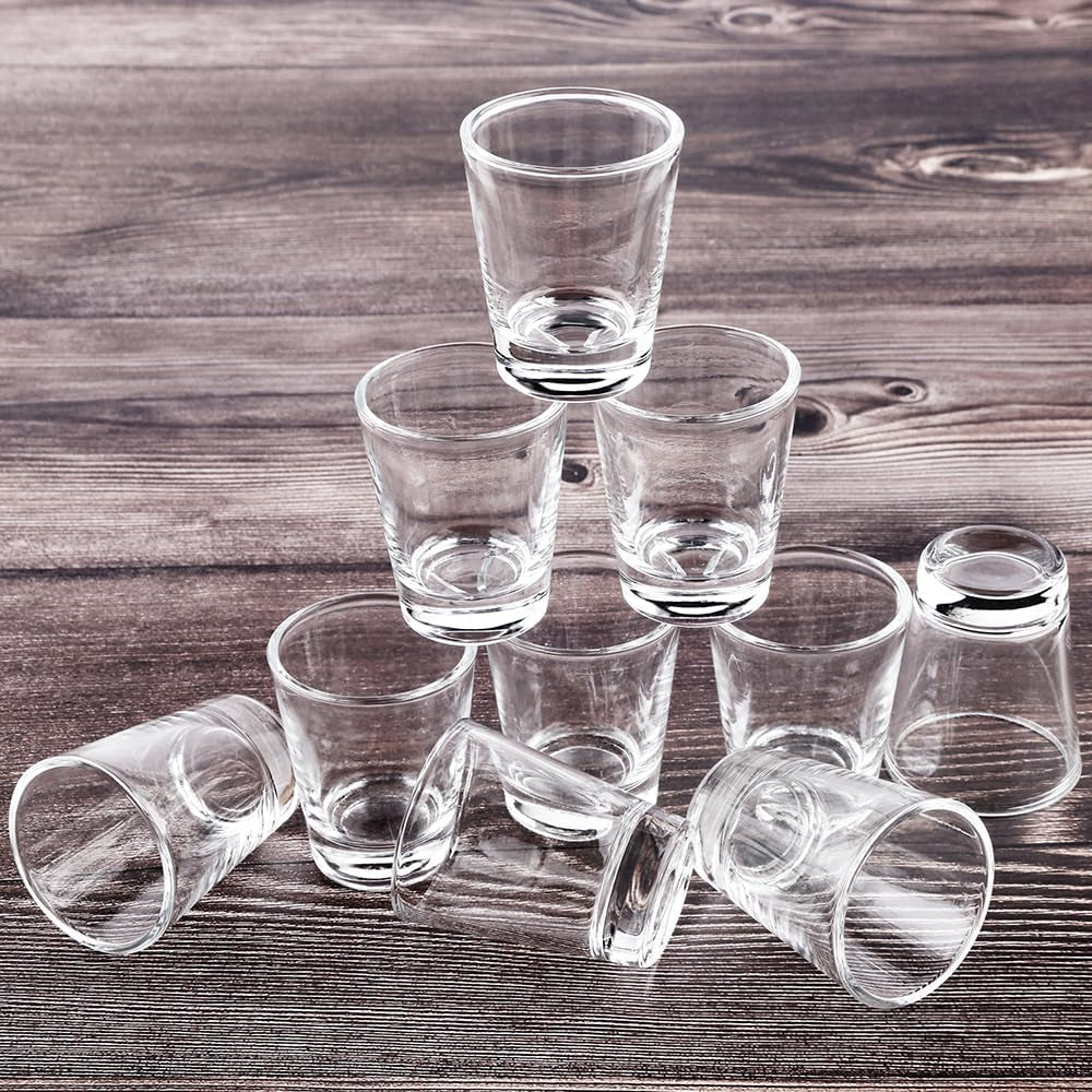 Heavy Base Shot Glasses, 1.5 Oz Sets of Clear Shot Glass (48 Pack), Measuring Cup for Espresso, Liquid, and Wine - Heavy Glass (Glass, 48Pack)