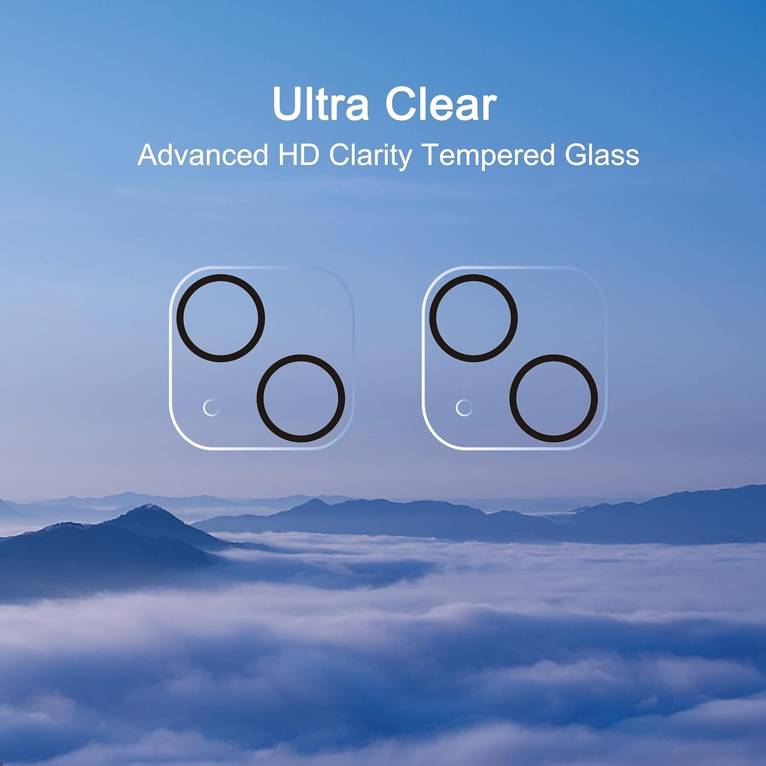 Iphone 16E/14/13/13 Pro [6.1 Inch] Glass Screen Protector 3 Pack Tempered Glass and Camera Lens Protector for Iphone 13 6.1" ＆ Iphone 13 Mini 5.4"