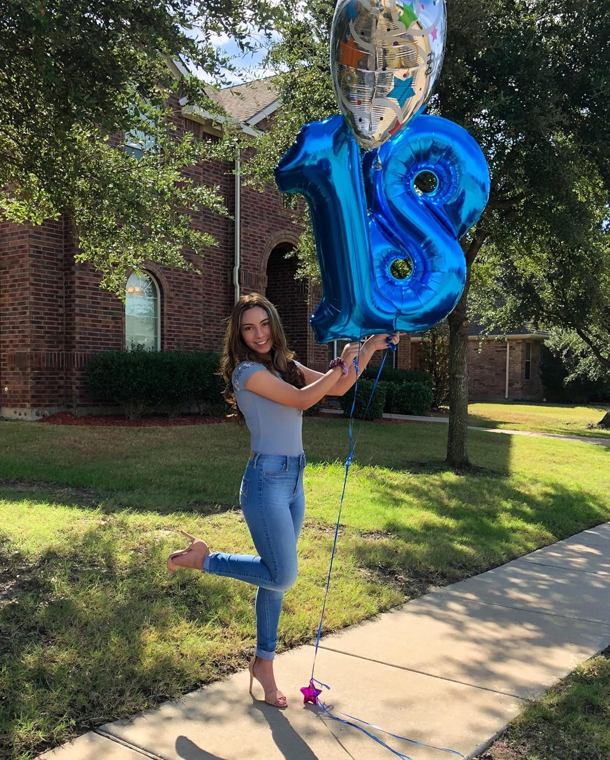 40 Inch Navy Blue 1 Balloon for First Birthday, Blue One 1St Number Balloon Birthday Decorations for Boy Man Toddler Baby, 10Th 21St, Giant Number 1 Balloon