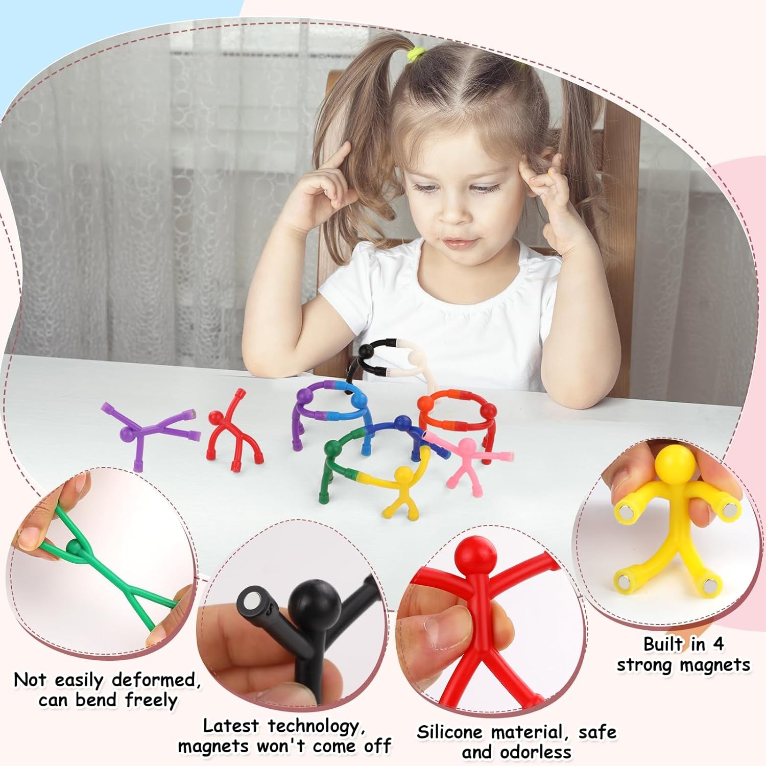 Black Magnetic Hooks, 30Lbs Strong Magnetic Hooks Heavy Duty with Epoxy Coating for Refrigerator, Magnetic Cruise Hooks for Hanging, Classroom, Office, and Kitchen - Pack of 12