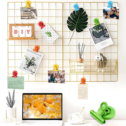 Set of 6 Magnetic Clips for Refrigerator and Whiteboard Organization and Decoration in Kitchen and Office