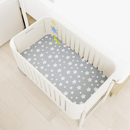 Mini Crib Sheets (38" X 24"), Fitted Portable/Mini-Crib Sheet for Boys and Girls, Compatible with Dream on Me, Delta Porta Crib and Arms Reach Ideal Cosleeper