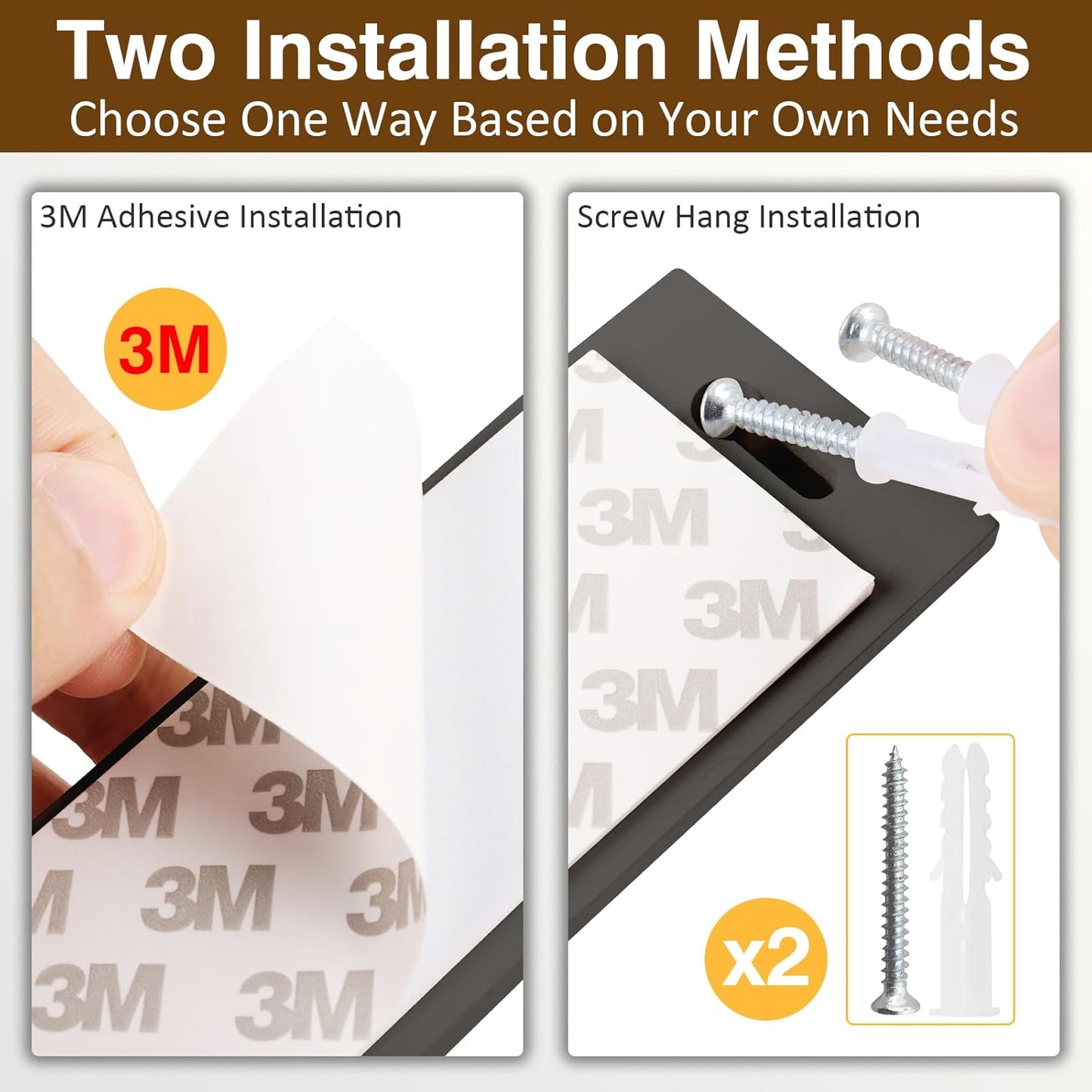 3 Pack Sunglass Organizer, Wall Mounted Sunglasses Organizer, Wooden Glasses Holder Sunglass Holder, Sunglasses Rack for Hanging Your Multiple Eyeglasses, for Wall, Home Decor(Dark Grey)