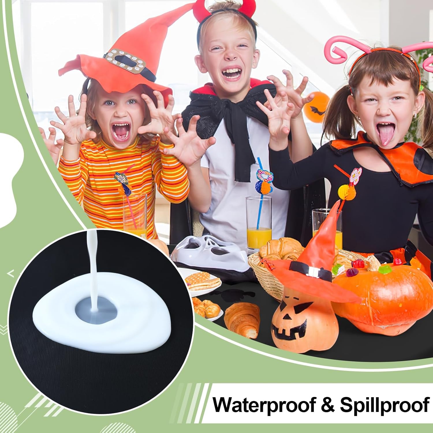 8 Packs Disposable Plastic Table Cloth, 84" round Waterproof Tablecloth, Leakproof & Sturdy Decorative Table Covers for Picnic, Party and Outdoor, Black