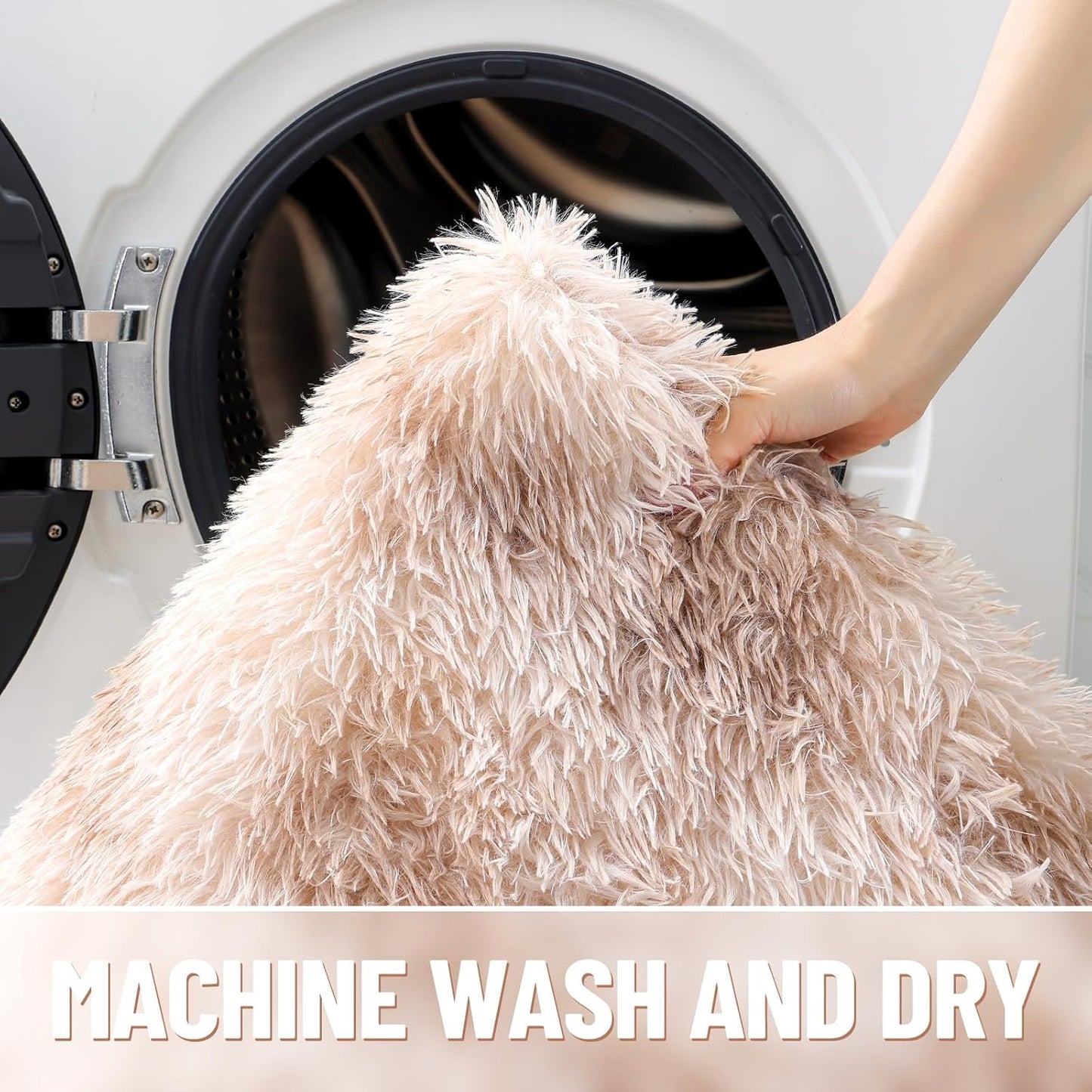 Area Rugs for Living Room Bedroom, Machine Washable 2X3 Feet Soft Fluffy Shaggy Bedside Rug, Indoor Floor Carpet for Kids Girls and Boys, Dorms Nursery Room, Home Decor Aesthetic, Beige Tie-Dye