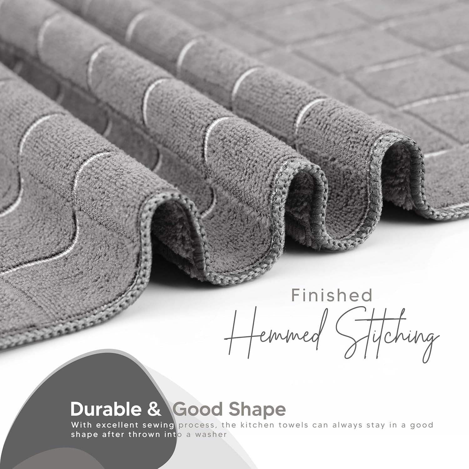 - Microfiber Kitchen Towels, Super Absorbent 12 X 12 Inches, Durable, Soft, and Lint Free Dish Towels, Ideal for Cleaning Dishes, Pans, and Kitchen Appliance (8 Pack, Grey)