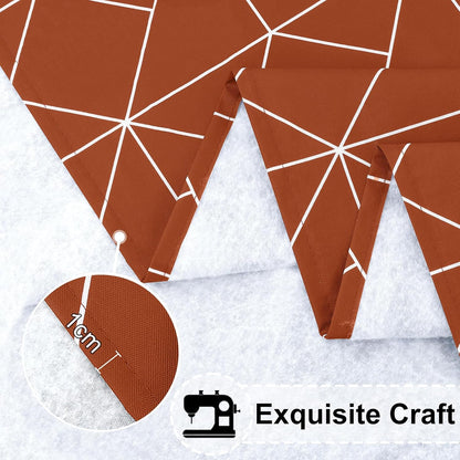 Rectangle Vinyl Tablecloth, 4 Foot Elastic Fitted Table Cover with Flannel Backing, 100% Waterproof Plastic Table Cloth for Picnic, Camping, Outdoor (Rust, 30X48 Inch)