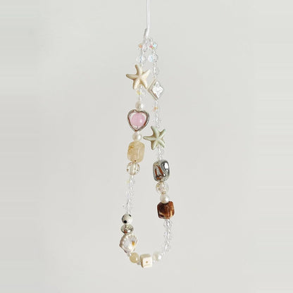 Beaded Camera Wrist Strap Cute Digital Camera Charm Lanyard Phone Charms Strap Beaded Camera Chain for Phone Bag Keychain