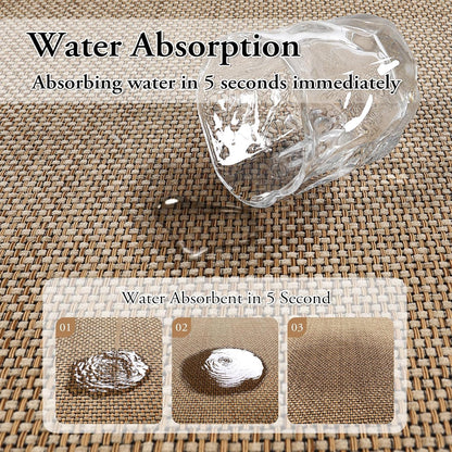 Farmhouse Kitchen Entryway Rug, 2X3 Door Mat Indoor Entrance Washable Small Bathroom Rugs for Bedroom Non Slip Neutral Indoor Floor Carpet for Front Door Porch, Beige