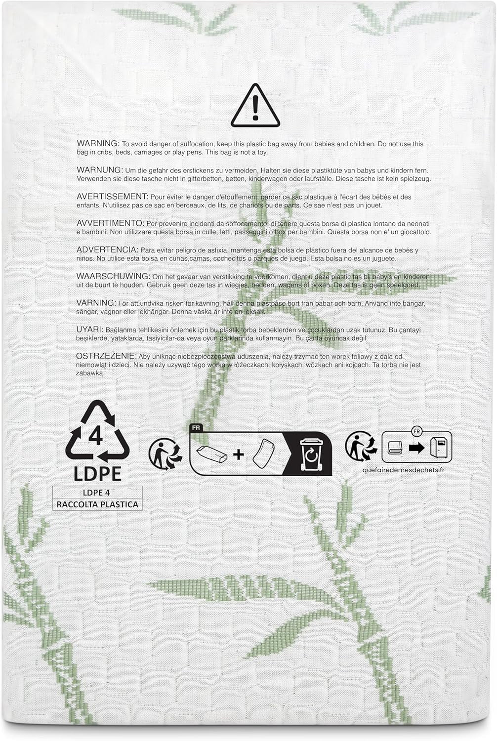 Waterproof Cooling Mattress Protector Queen Size, 200 GSM Viscose Made from Bamboo Mattress Cover, Fits 17 Inches Deep, Fitted Style with Stretchable Pockets