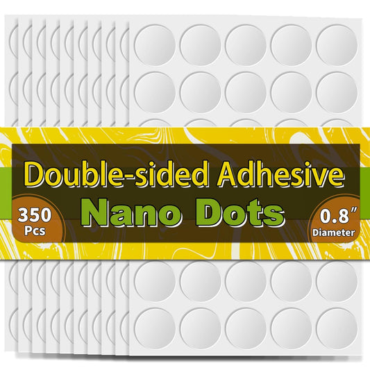 ® 350Pcs Double Sided Adhesive Dots, 0.8" Clear Removable Sticky Adhesive Mounting Putty, Waterproof No Trace Dots Adhesive Putty for Poster Picture Festival Decoration Museum (20Mm)