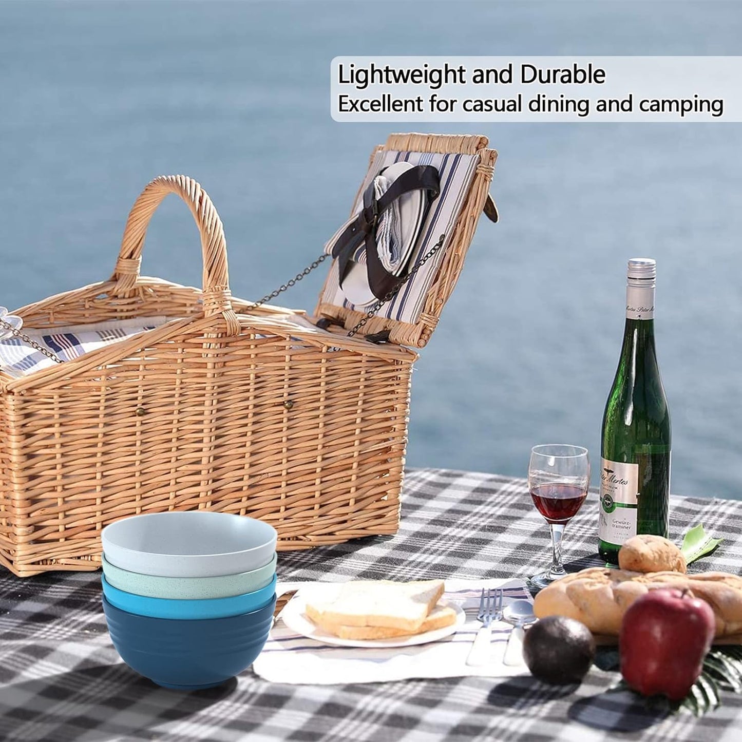 34 Oz Large Soup Bowls, 8 Pieces Deep Cereal Bowls, Unbreakable Color Kitchen Bowl for Oatmeal, Ramen, Dessert, Snack, Light Weight Bpa-Free Microwave Dishwasher Safe Bowls Set