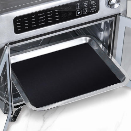 Air Fryer Oven Liners for Hamilton Beach Easy Reach 4-Slice Countertop Toaster Oven, Black Air Fryer Liners Reusable Baking Mat for Hamilton Beach 31344Da(2+2Pcs)