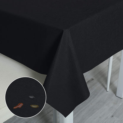 Vinyl Tablecloth for Picnic Camping Outdoor, 100% Waterproof Oil-Proof Spill-Proof PVC Table Cloth, Wipeable Thick Square Tablecloth Cover (54 X 54 Inch, Grey Blue)
