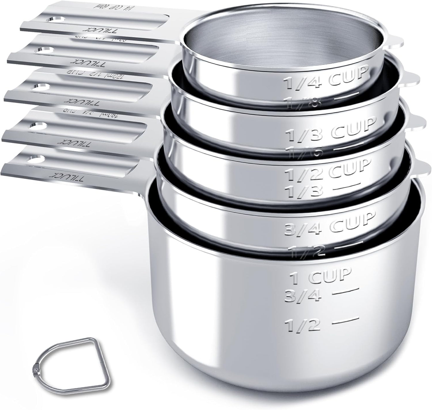 Stainless Steel Measuring Cups Set,Kitchen Gadgets for Cooking & Baking,Set of 5