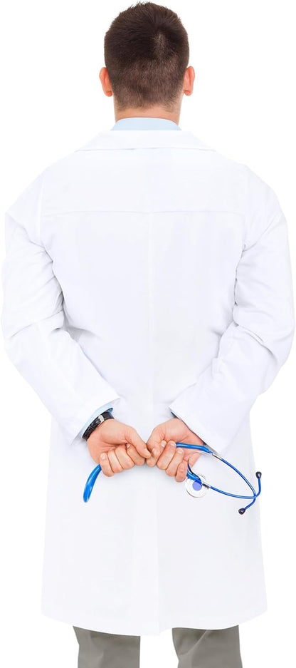 Professional Lab Coat for Men Long Sleeve Medical Coat