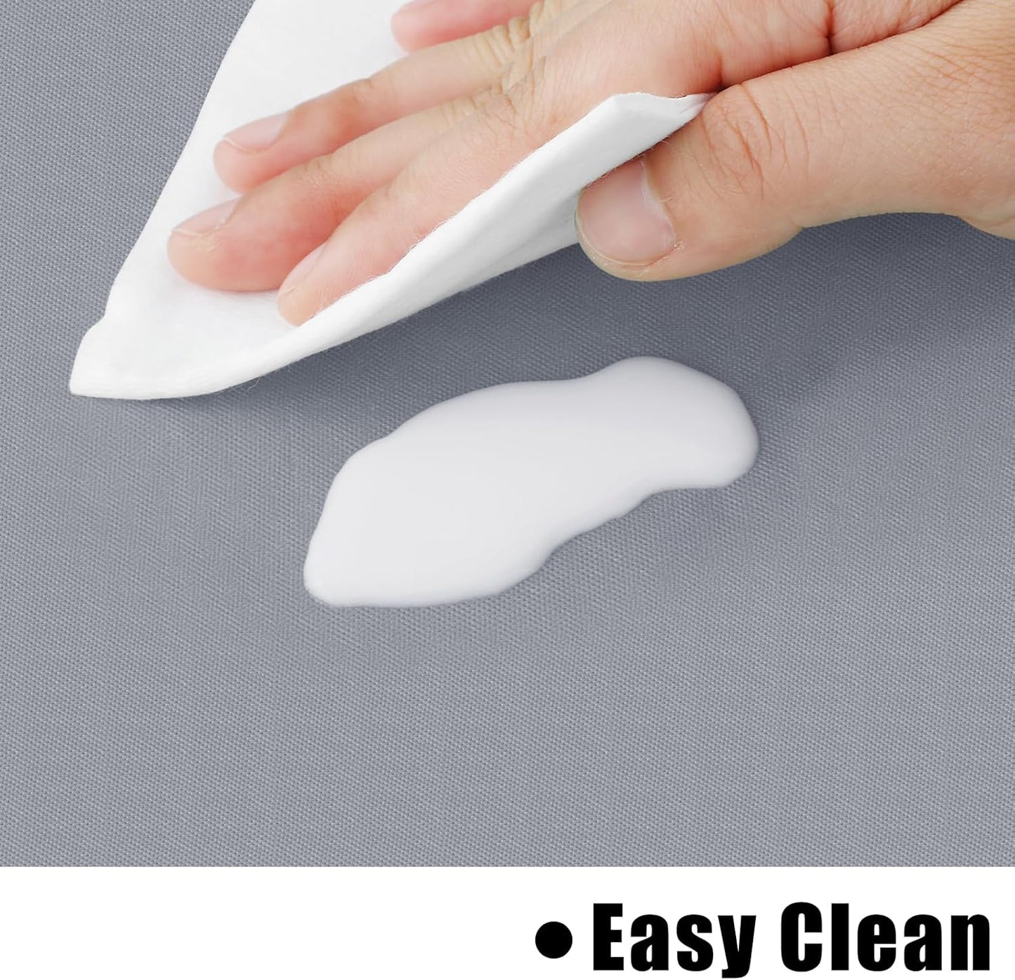 2 Pack Rectangle Vinyl Tablecloth, Waterproof Spillproof Plastic Flannel Backed Table Cloth, Wipe Clean Table Cover for Dining Table, Buffet Parties and Camping (Grey, 52" X 70")