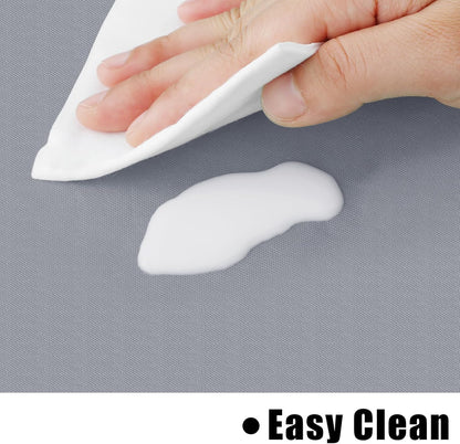 2 Pack Rectangle Vinyl Tablecloth, Waterproof Spillproof Plastic Flannel Backed Table Cloth, Wipe Clean Table Cover for Dining Table, Buffet Parties and Camping (Grey, 52" X 70")