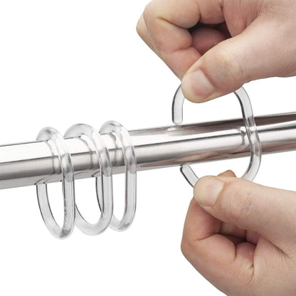 24 PCS Shower Curtain Rings and Shower Bath Sponge Shower Loofahs Balls 75G/Pcs for Body Wash Bathroom Men Women- Set of 4 Flower Color Sponges