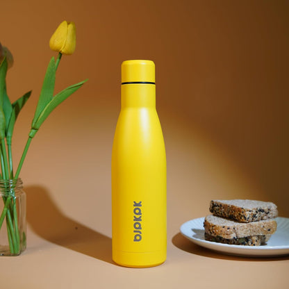 12Oz Water Bottles Stainless Steel Double Wall Vacuum Insulated Small Water Bottles for Travel,Midnight Black